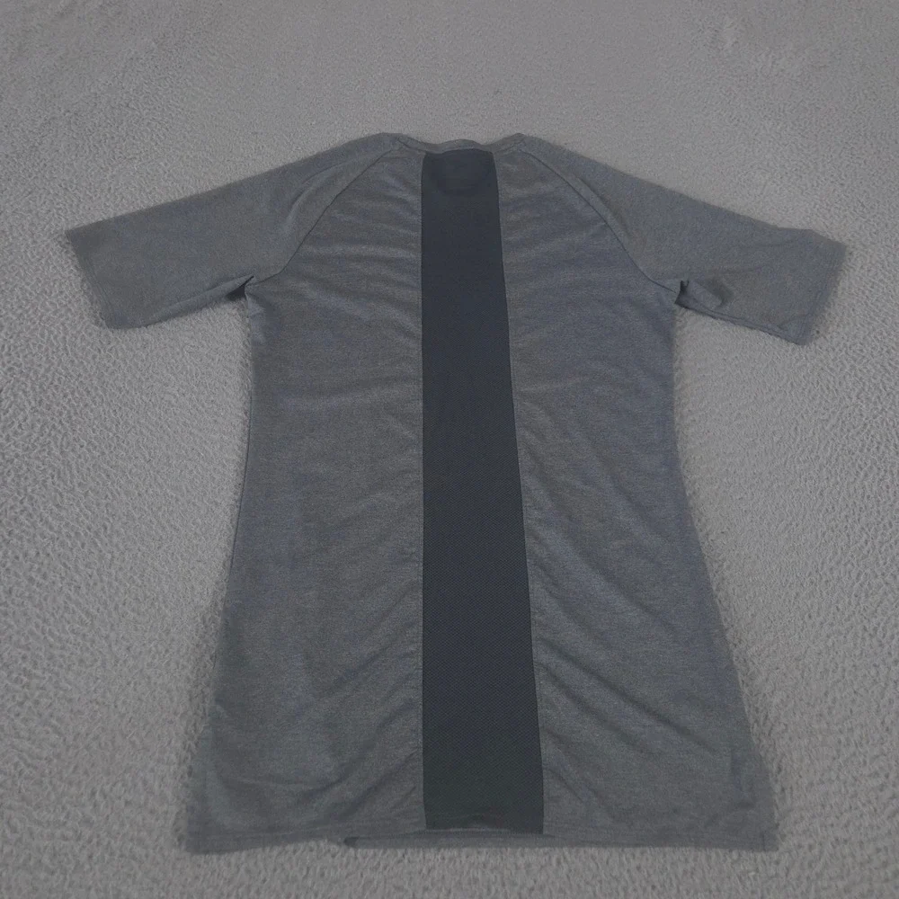 Jordan Shirt Mens L Gray Dri-FIT Alpha Compression Short Sleeve Mesh Back Top